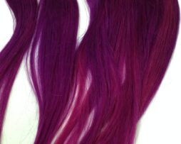 Purple Human Hair 3 pc clip on extension