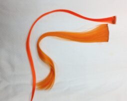 Orange synthetic small Clip on piece